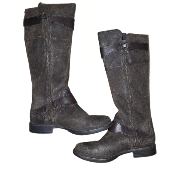 UGG Australia Dayle Lodge Brown, Tall Leather Riding Boots - Ladies Size 8 - Picture 5 of 10